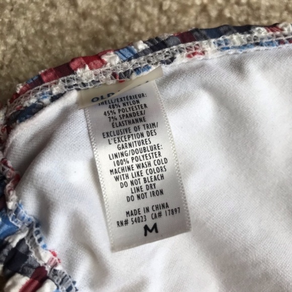 Old Navy Red, White and Blue Gingham Bikini Top - Picture 7 of 8